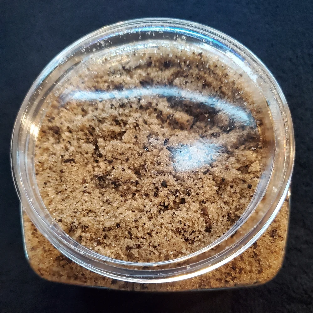 New Body Scrub Sunroot Botanicals With Coffee and Shea Butter